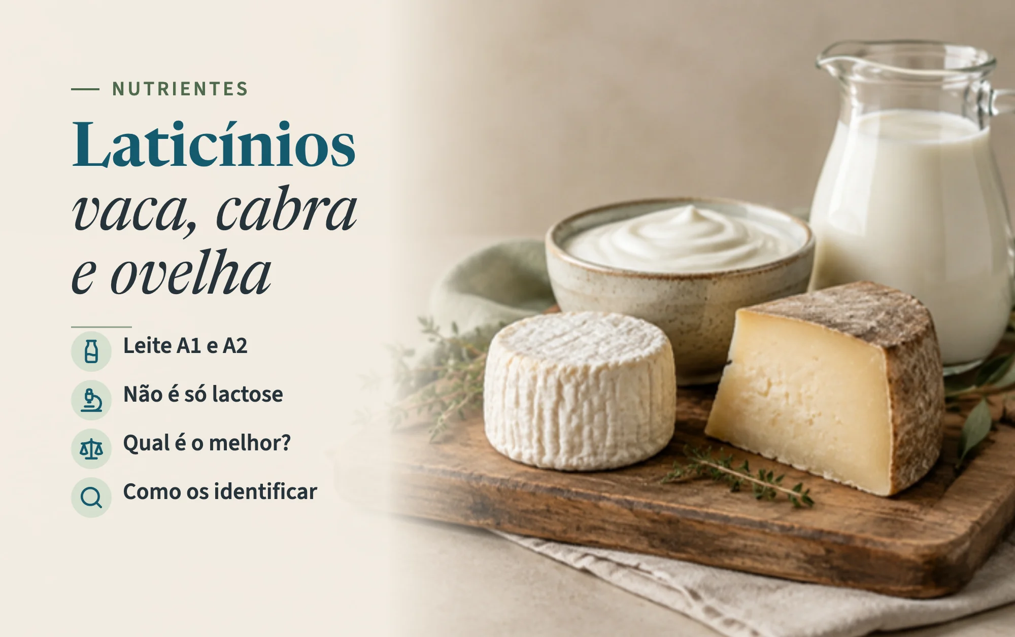 Read more about the article Laticínios de vaca, cabra e ovelha: qual é o melhor para a saúde?